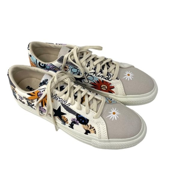 Converse One Star Ox Sneaker Low Top Men Size Canvas Egret Flower Casual 172933C - Picture 7 of 12